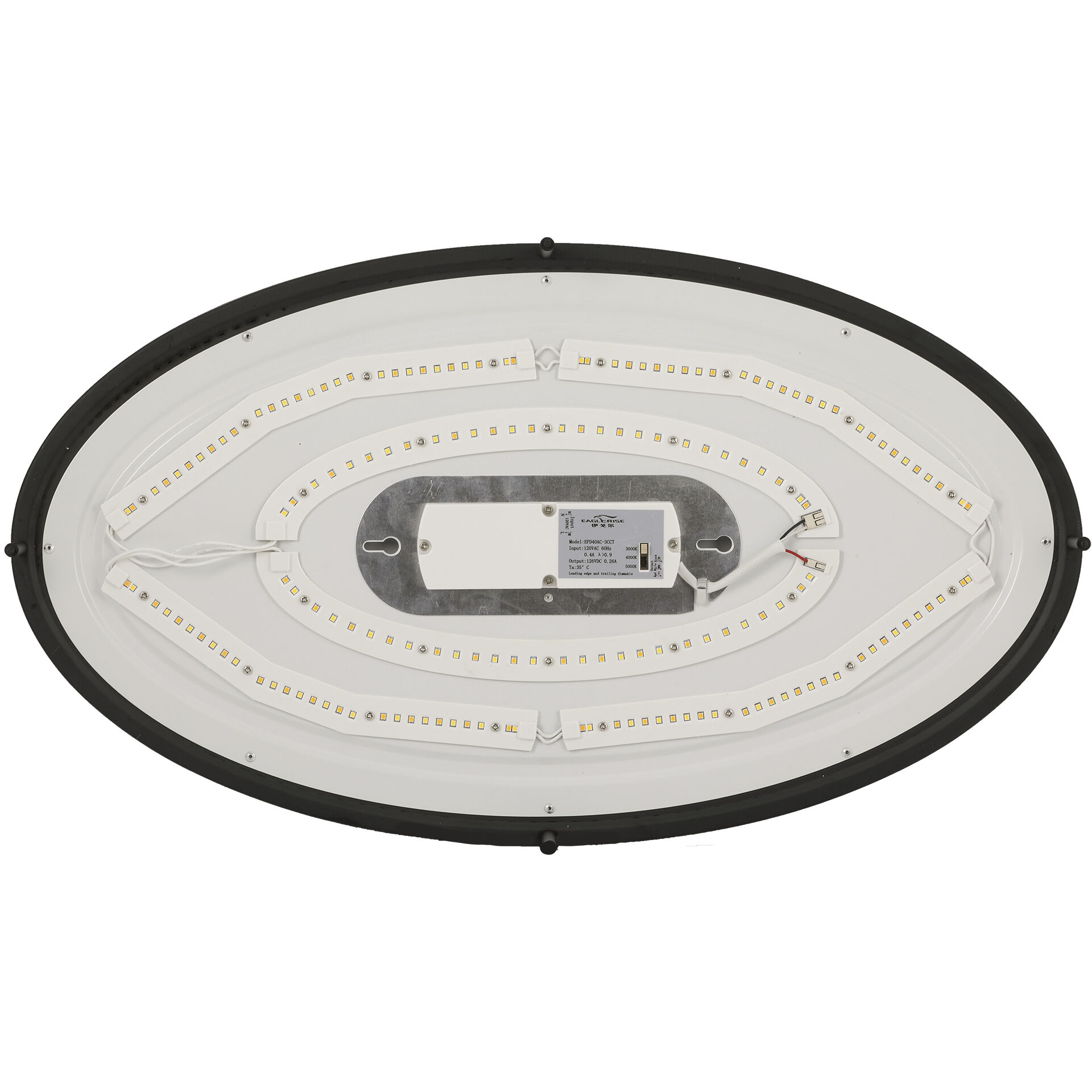 EnviroLite LED 24 inch Matte Black Flush Mount Ceiling Light